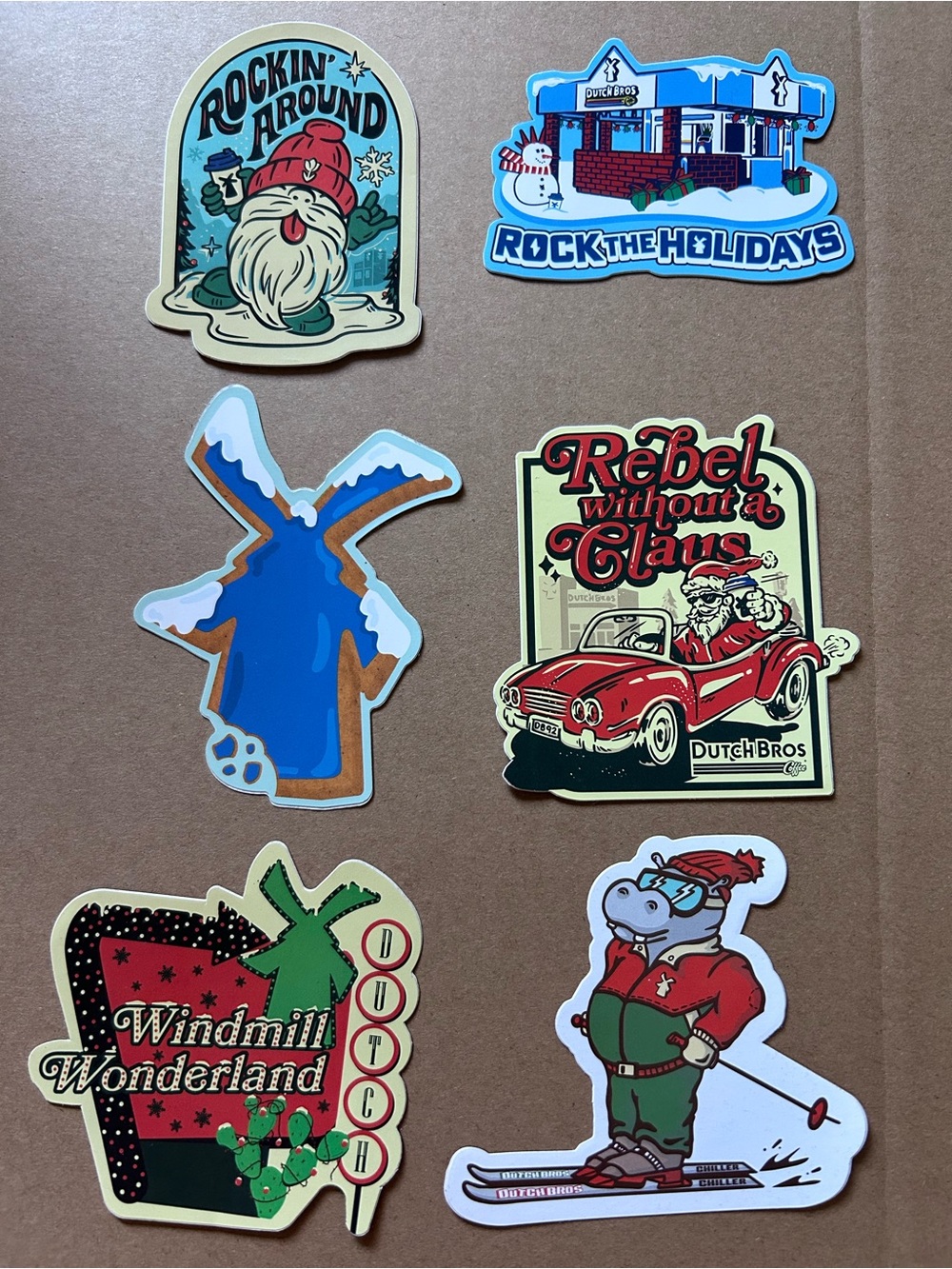 Dutch Bros Holiday Sticker Lot